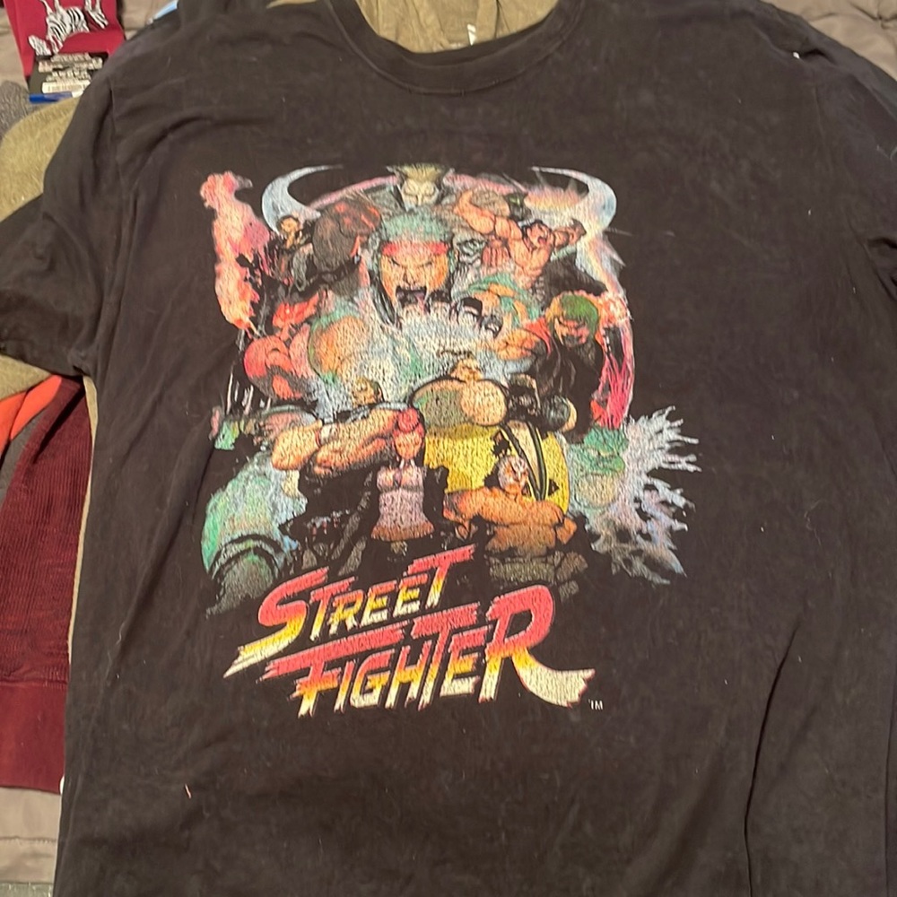 Men’s black streetfighter T-shirt